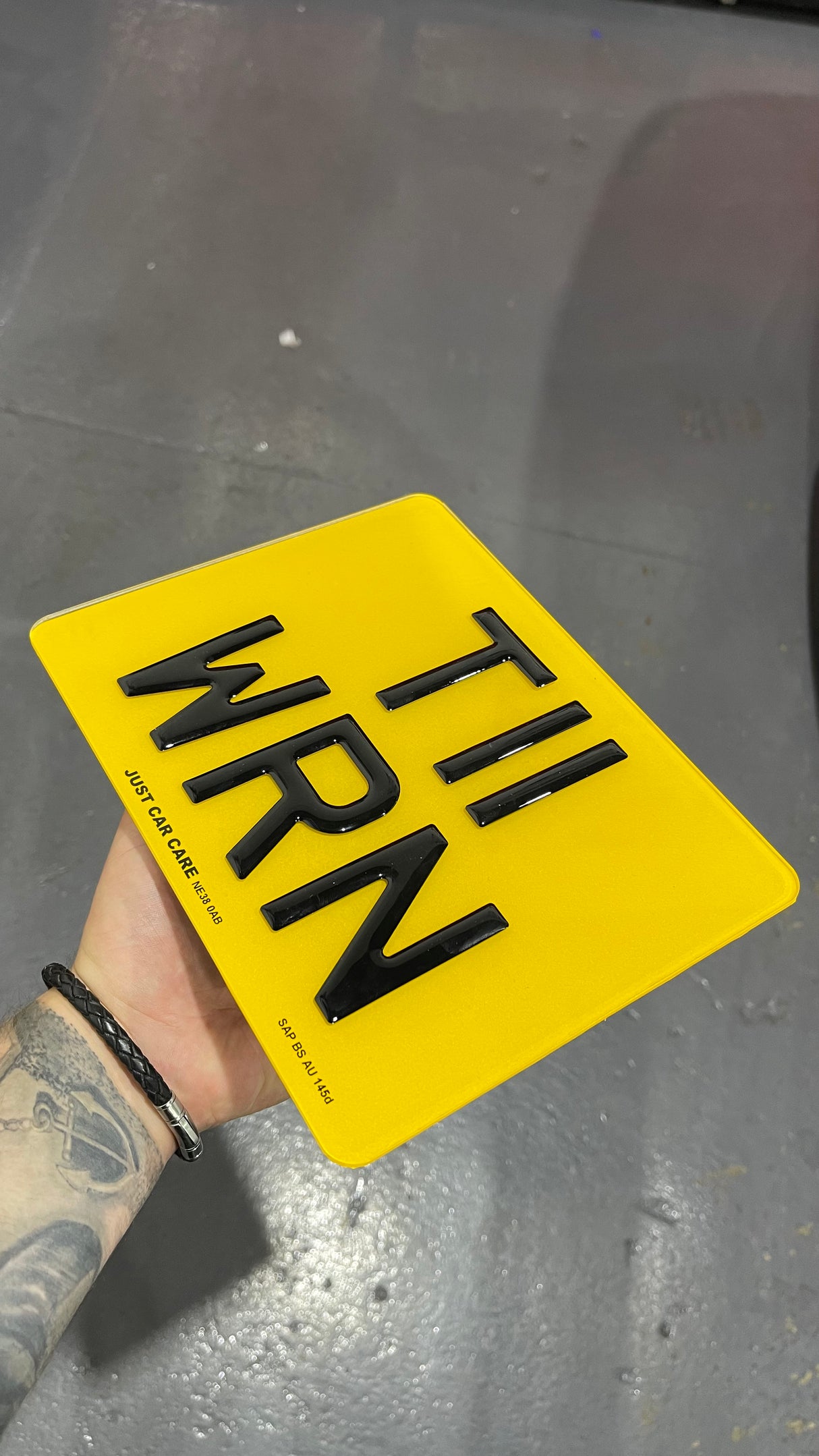 3D Gel Motorbike Number Plate
