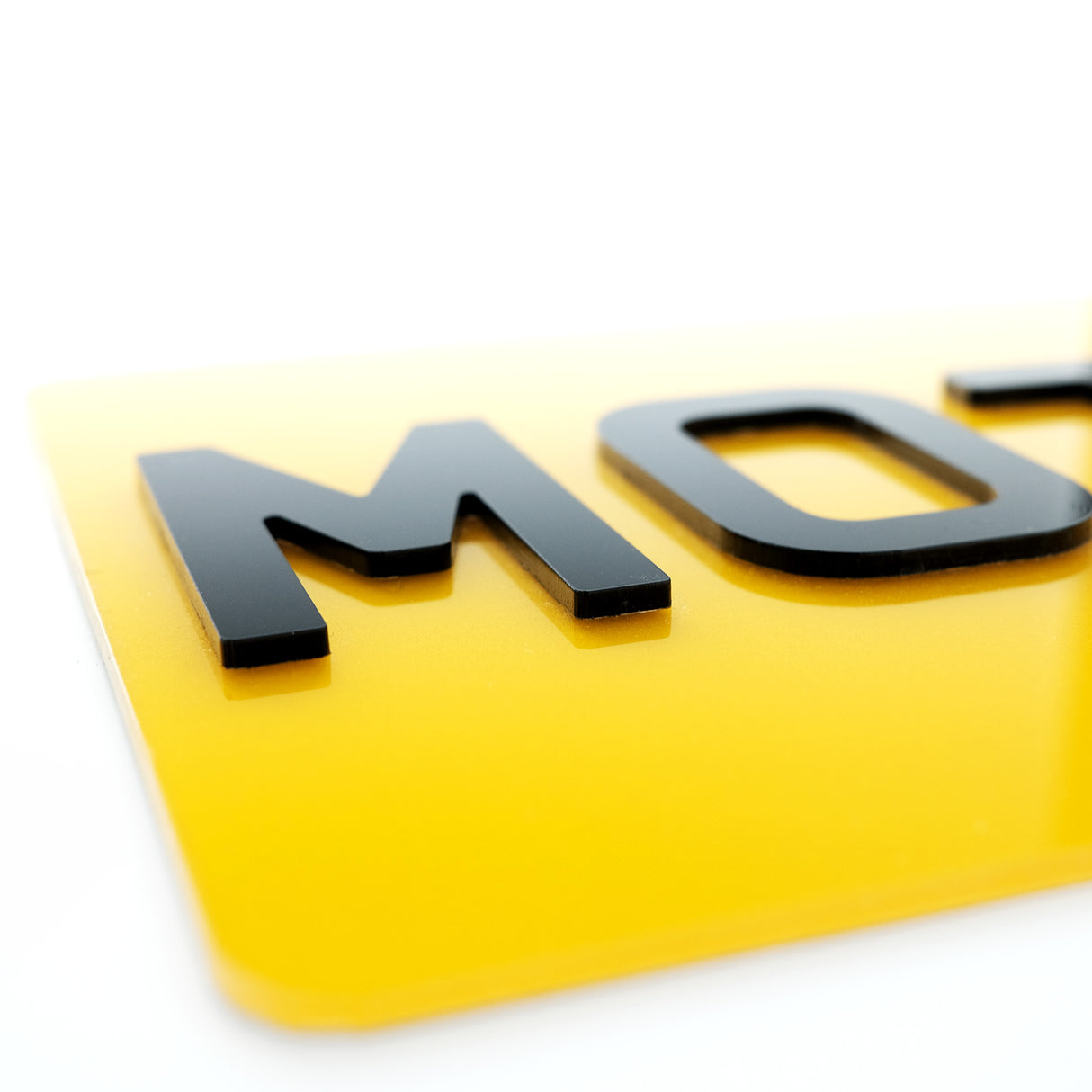 4D 3mm Motorbike Number Plate