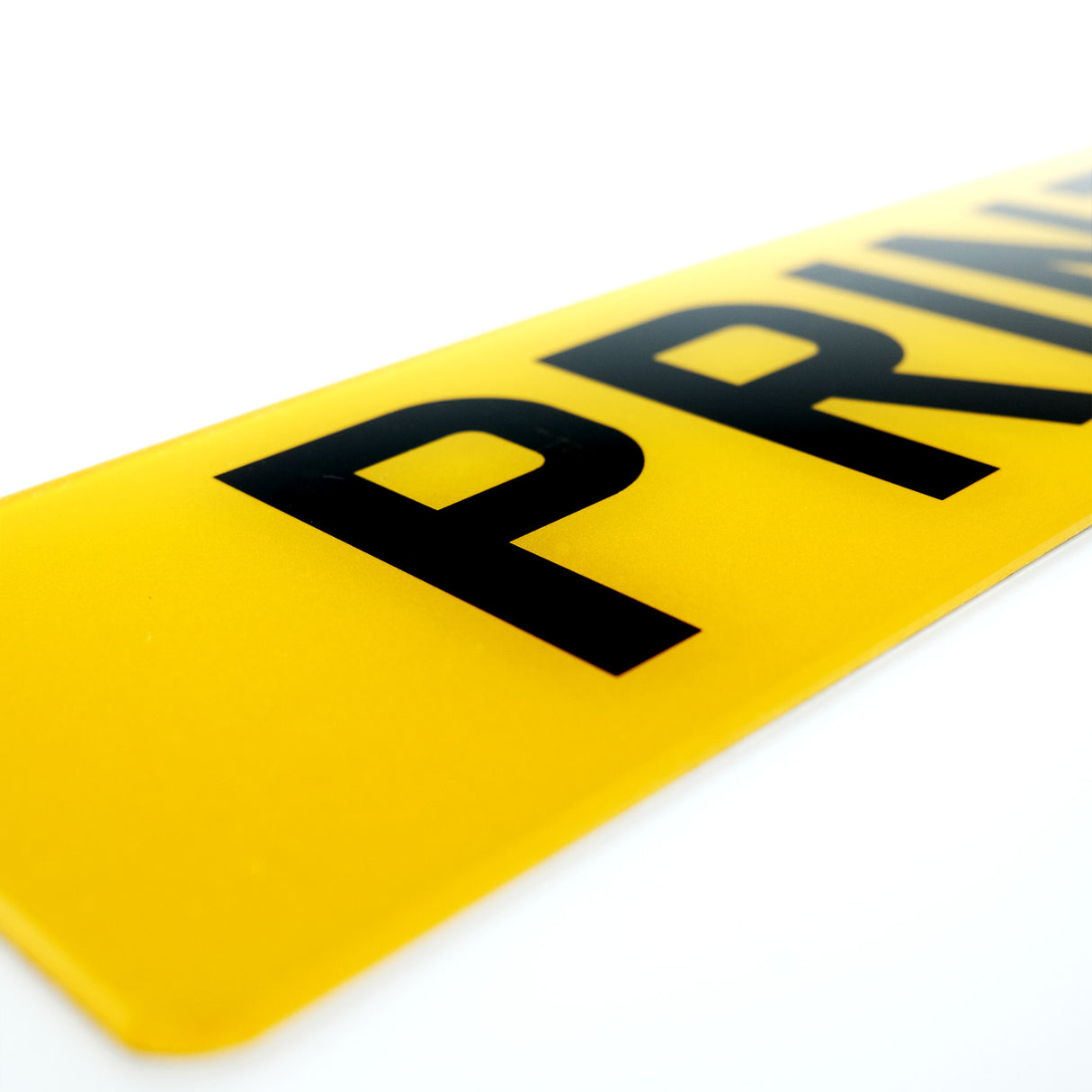 Printed Number Plates