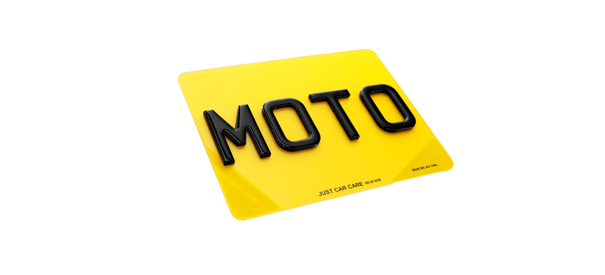 4D Gel Motorbike Number Plate