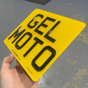 3D Gel Motorbike Number Plate
