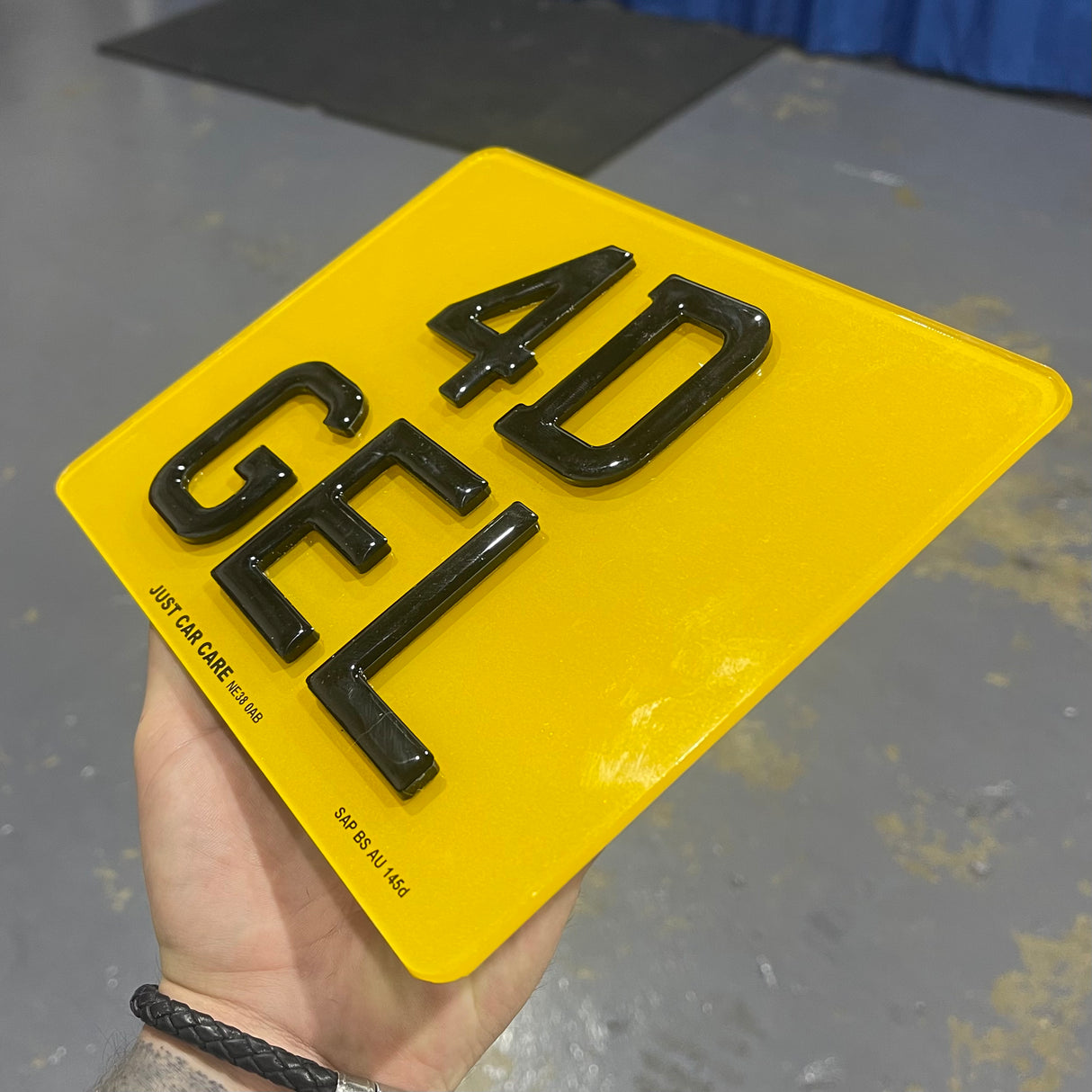 4D Gel Motorbike Number Plate